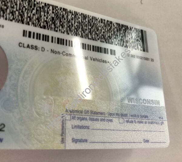 Wisconsin Driver License(WI) - Image 3