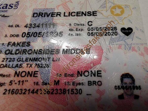 Texas Driver License(New TX O21 2020) - Image 5